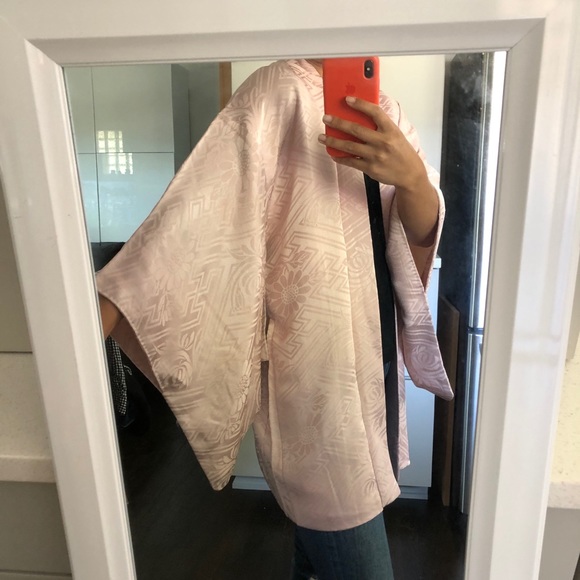 Vintage Pink Japanese Haori Kimono Jacket - Picture 2 of 8